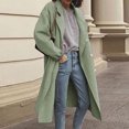 thumbnail image 3 of Vedolay Tops for Women Suit Jackets for Women Lapel Neck Long Sleeve Blazer Button Front Fashion Jacket,Mint Green M, 3 of 5