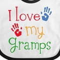 thumbnail image 4 of Inktastic I Love My Gramps Cute Grandkids Boys or Girls Baby Bib, 4 of 4
