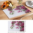 thumbnail image 6 of Pink Spring Floral Placemats Set of 4 White Farmhouse Summer Flowers Place Mats Indoor Wipeable Table Mats Washable Cloth Dining Table Placemats for Kitchen Holiday Party Home Decor 13x19 Inch, 6 of 9
