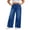 Blue, variant on Womens Cargo Pants Women Flare Cigarette - Zip Fly Business Blue XXL