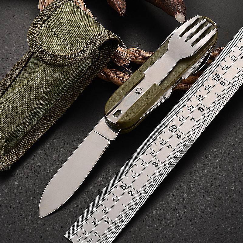 Lishi 7-in-1 Stainless Steel Folding Tableware for Outdoor Camping