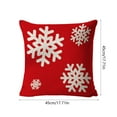 thumbnail image 5 of Fwttom Red Christmas Pillow Covers 18 x 18 Inches, Christmas Throw Pillow Covers with Snowflake Pattern, Decorative Christmas Pillow Cases for Winter Holiday Home, 5 of 7