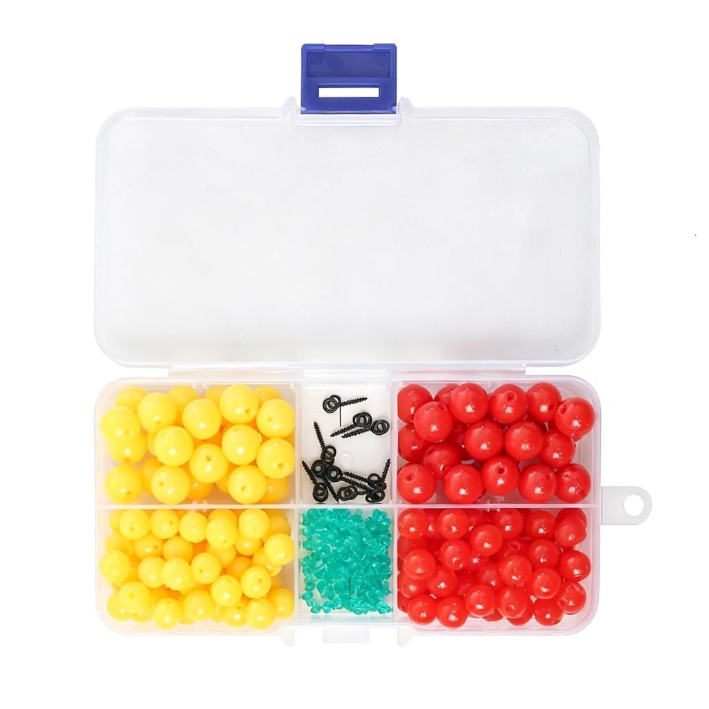 Lerpwige 260Pcs Floating Fishing Beads Fishing Tackle With Box Buoyancy Drift Ball