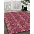 thumbnail image 3 of Ahgly Company Machine Washable Indoor Round Transitional Red Area Rugs, 7' Round, 3 of 7