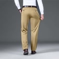 thumbnail image 5 of Men's Summer Lightweight High Stretch Suit Casual Pants Work Business Khaki 32, 5 of 7