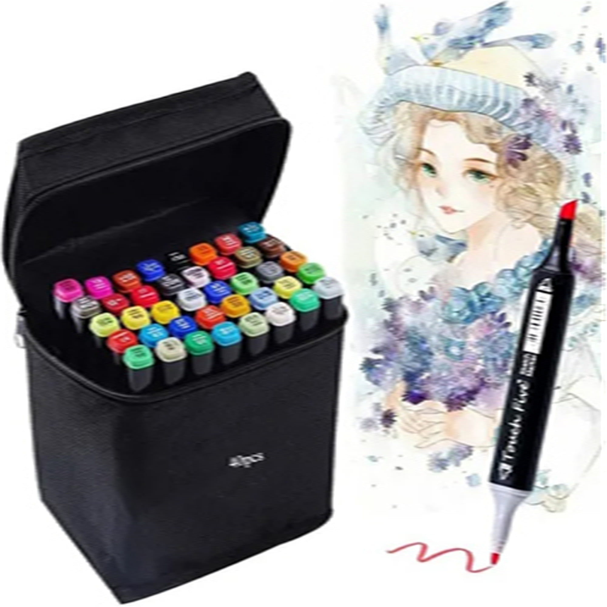 Art Marker Pen Set, Large Double Head Art Markers With Fine & Chisel Point  Tips Waterproof Whiteboard Pencil For Graffiti Writing Coloring Draw Sketch  Illustrate Manga 