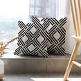 thumbnail image 6 of LALILO Throw Pillow Covers Lattice Modern Stylish With Monochrome Cushion Cover 18" x 18", 2 Pack, 6 of 6