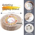 thumbnail image 3 of QPCBEBY Rotating Led Light Base - 4.5 Inch Colorful Rotatable Round Display Base with 7 Lights for 3D Glass Crystal Spherical Artwork, Holiday Party Decor, 3 of 7