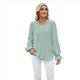 thumbnail image 1 of Blusa de Larga Abullonada para Mujer, Elegante, Informal, con Cuello Redondo, de , Holgada y Plisada. Judías M, 1 of 9