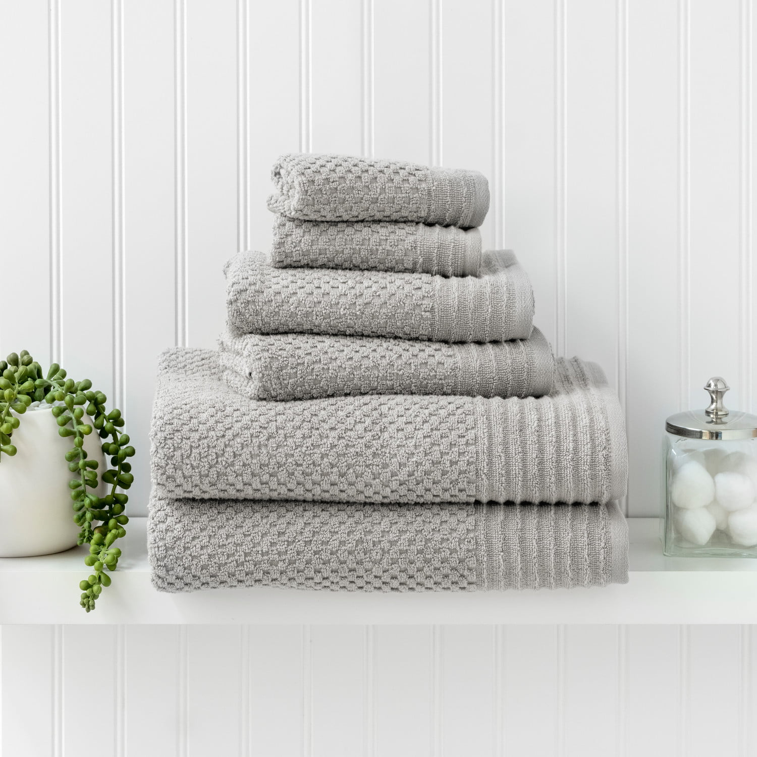 Martha Stewart Everyday Texture Towel 8 Piece Set - White