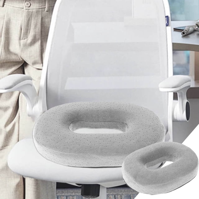 Oreiller Orthopédique en Forme de Beignet Coussin en Mousse à Mémoire de Forme pour la Sciatique Récupération du Dos et du Coccyx