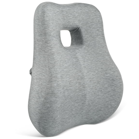 unbranded  Back Cushion Pillow for Chair Car Office Pregnant Woman Light Grey