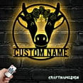 thumbnail image 4 of Craftnamesign Custom Floral Baby Dairy Cow Farmhouse Metal LED Light, Personalized Farm Name Sign, 4 of 5