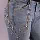 thumbnail image 5 of Cadena Jeans 3 Capas - Cadena Cartera Decorativa Cadena Pantalones Cadena Cinturón Biker, 5 of 7
