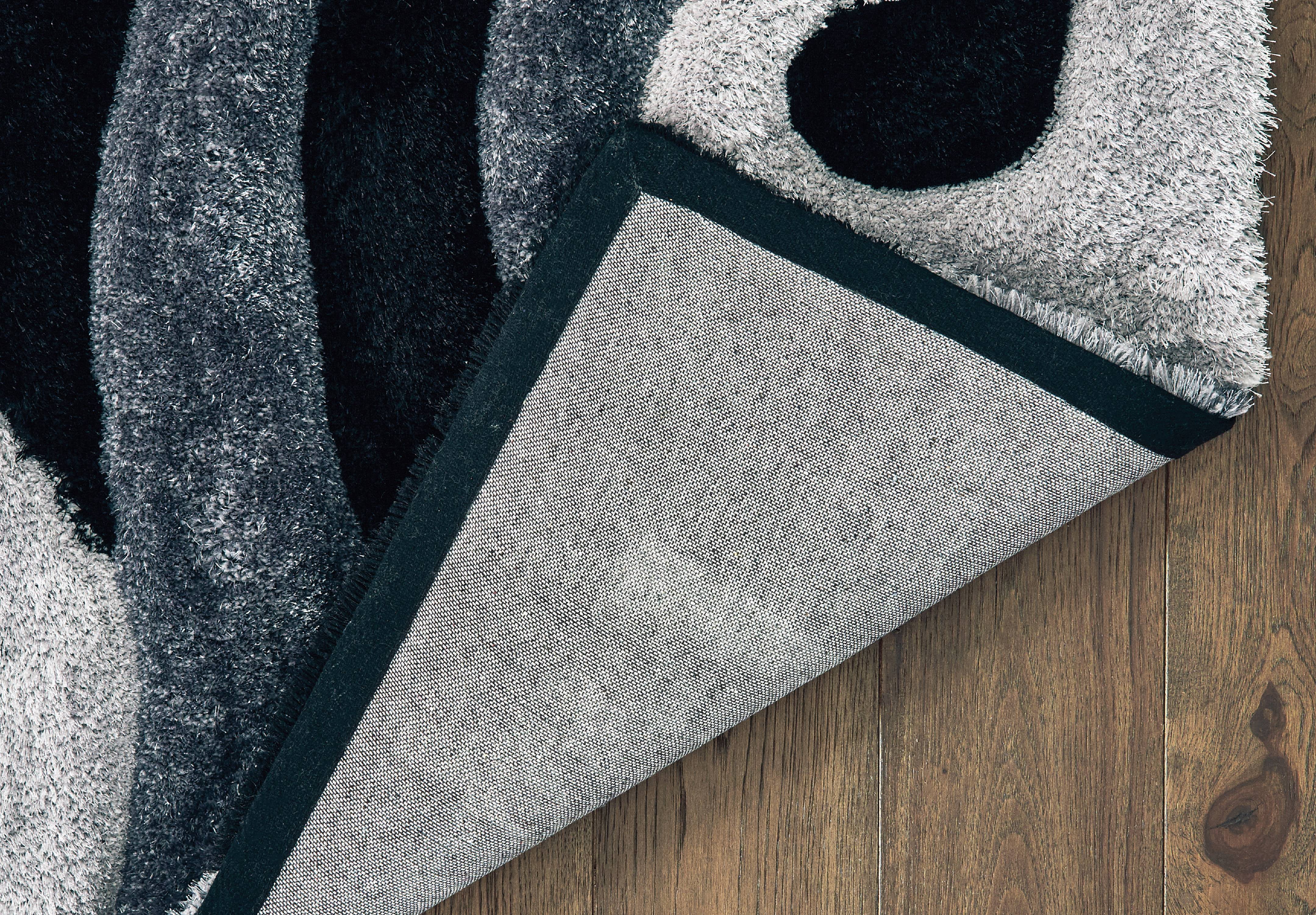 United Weavers Veria Cissa Shag Black Hand Carved Polyester Area Rug
