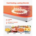 thumbnail image 2 of KFFKFF Commercial Food Warmer, 1200W Electric Stainless Steel Steam Food Warmer, Fast Heating Countertop Buffet Bain Marie, 2 of 9