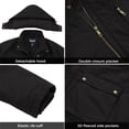 thumbnail image 5 of Soularge Men's Big and Tall Winter Coat Warm Puffer Jacket Waterproof Insulated Jacket Black 7X, 5 of 6