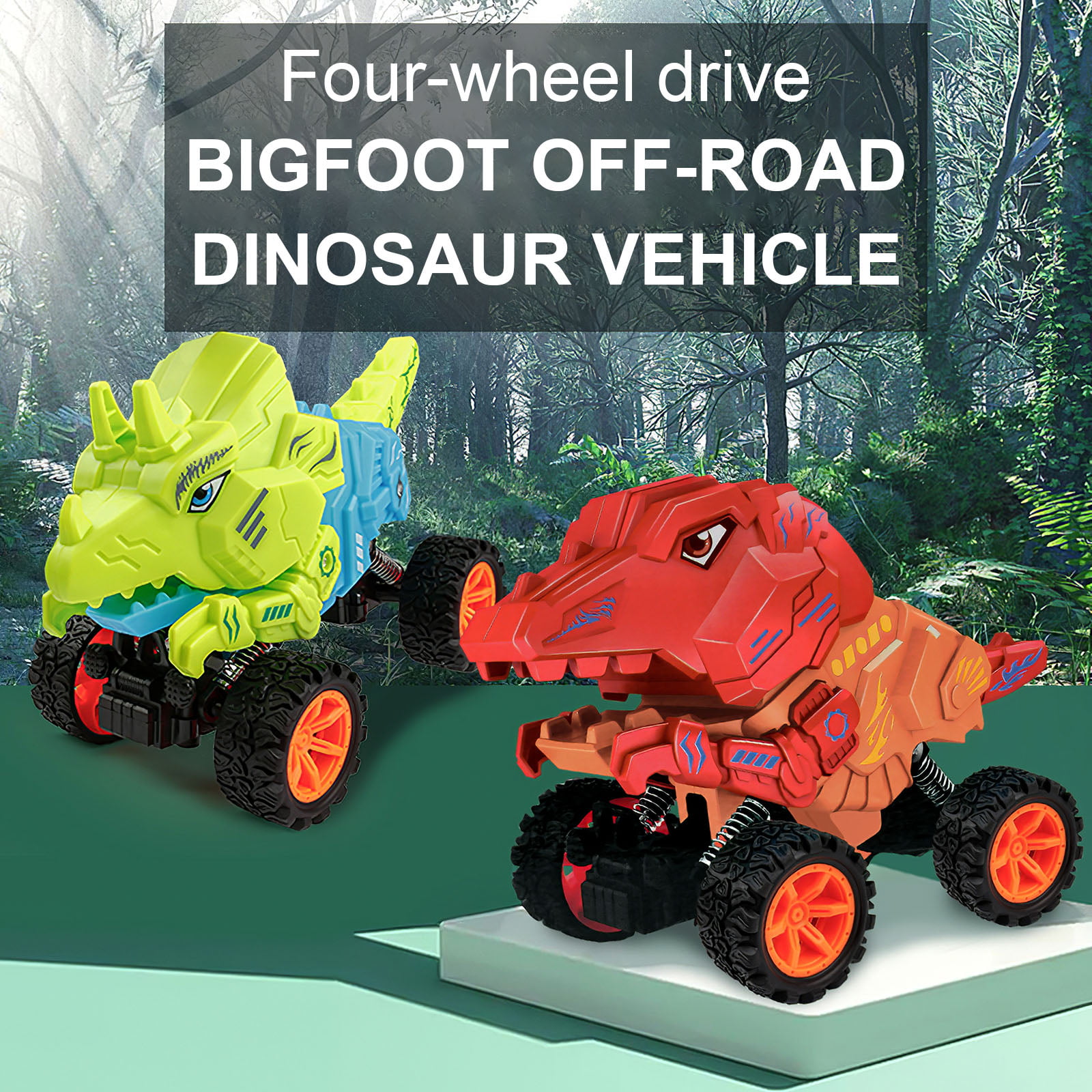 Monster Truck Inertia Friction Power Dinosaur Toys Dinosaur Vehicles Baby  Kids Toy Back Trucks Children Pull Truck Cars Cars 