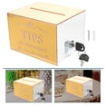 thumbnail image 3 of Acrylic Tip Collection Box With Lock Money Storage Container Suggestion Box Raffle Cash Box For Bartender Bars Restaurants, 3 of 8