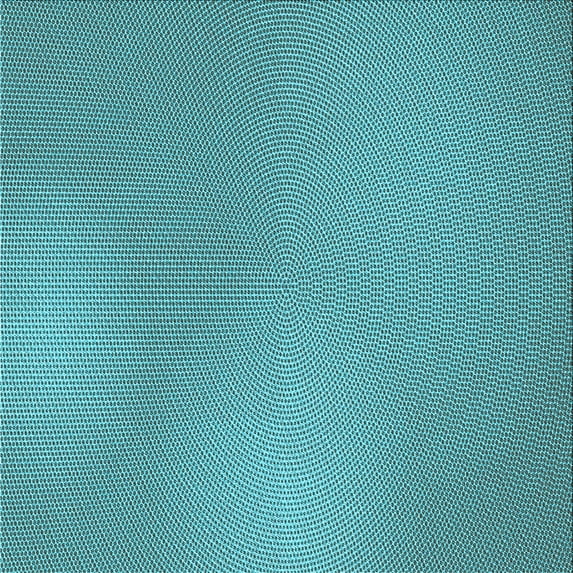 Ahgly Company Machine Washable Indoor Square Transitional Bright Turquoise Blue Area Rugs, 7' Square