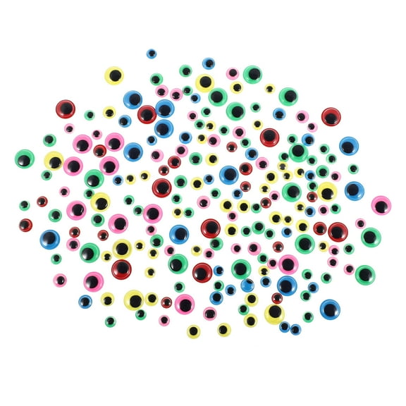 DINHEAROM Assorted Style Eyeball Stickers Plastic For Artists Craft Enthusiasts 200Pcs