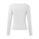 thumbnail image 5 of Tops ajustados para mujer: top corto de manga larga y cuello redondo, básico, ajustado, mezcla de poliéster, para entrenamiento/yoga/informal, tallas S-XL, 5 of 5