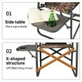 thumbnail image 6 of REKING Portable Camping Chairs   Oversized Director's Chair with Side Table and Cup Holder, Great for Camping Lawn Sports Fishing Outdoor Folding Camping Chair with 300lbs Weight Capacity (Camo), 6 of 6