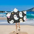 thumbnail image 2 of Yayeee Kids Hooded Towels Toddler Soft Absorbent Beach Bathing Wrap 50" x 23.5", White Halloween Ghost, 2 of 5