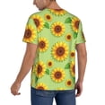 thumbnail image 2 of Picia Sunflower Leaves Pattern Mens Polo Shirts Quick Dry Short Sleeve Golf T Shirt Performance Moisture Wicking Casual Workout Baseball T-shirt-Medium, 2 of 7