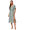 Green, variant on Moomaya Printed Side Slit Ruffle Dress, Short Sleeve Square Neck Chic Dress