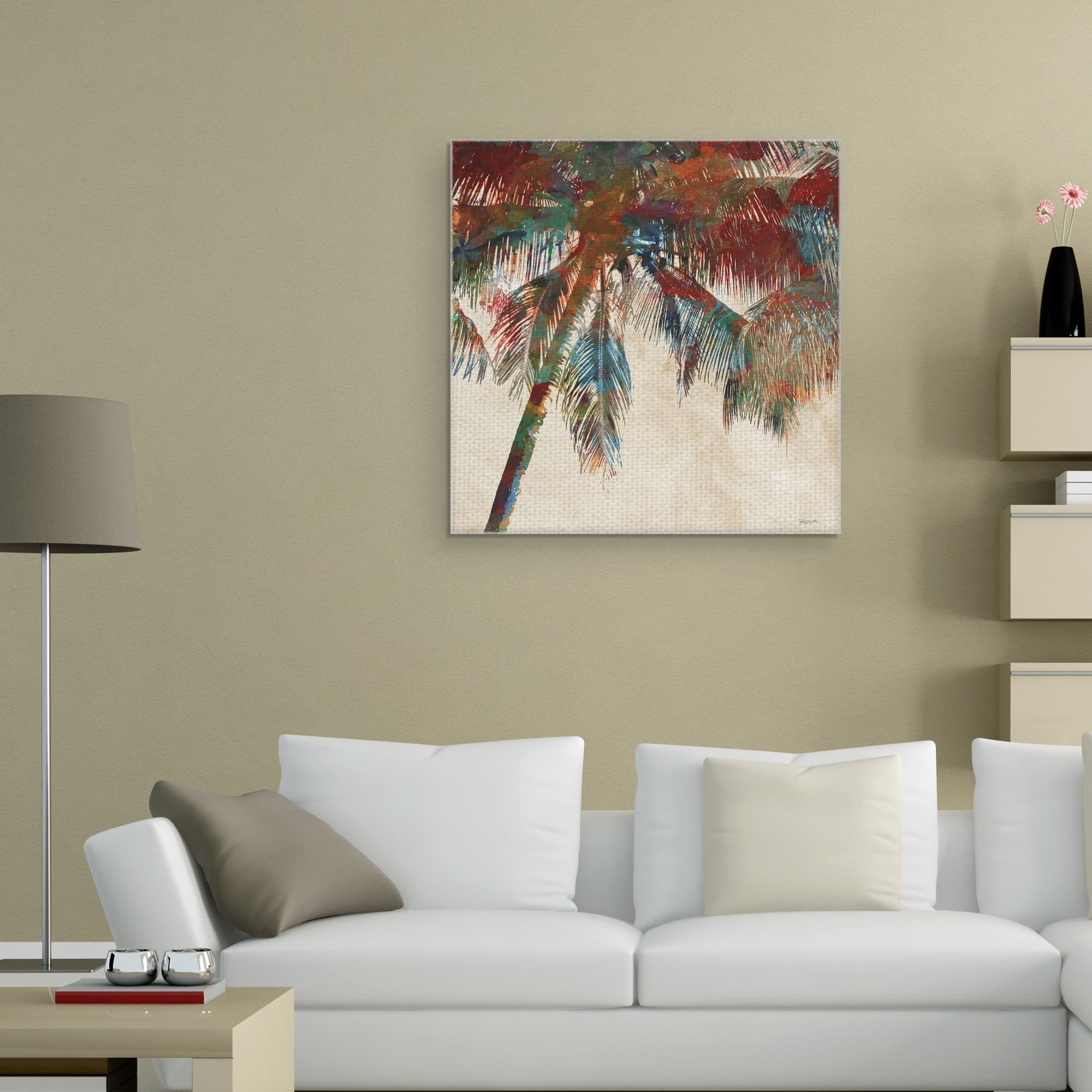 Masterpiece Art Gallery Palm Tree Tropical Punch I by Katrina Craven Canvas Art Print 24" x 24"