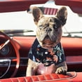 thumbnail image 2 of piezas de camiseta de verano para perros, camiseta de estilo hawaiano para perros, camiseta para perros estilo vacaciones en la playa, ropa para perros transpirable azul y blanca (talla M), 2 of 5
