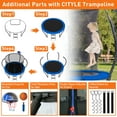 thumbnail image 4 of CITYLE 10FT Trampoline with Enclosure Net and Lights, Outdoor Trampoline for Kids and Adults, 1000LBS Trampoline with Basketball Hoop, Galvanized Steel Heavy Duty Trampolines, 4 of 7