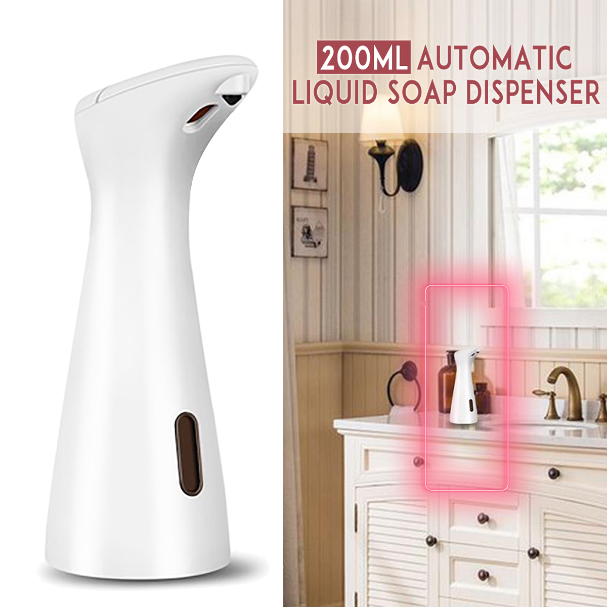 200ml Touchless Automatic Liquid Soap Dispenser Sensor Auto Foam Hand