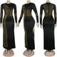 thumbnail image 5 of Vestido Nagfar Rhinestone sexy con abertura de manga larga para mujer, 5 of 6