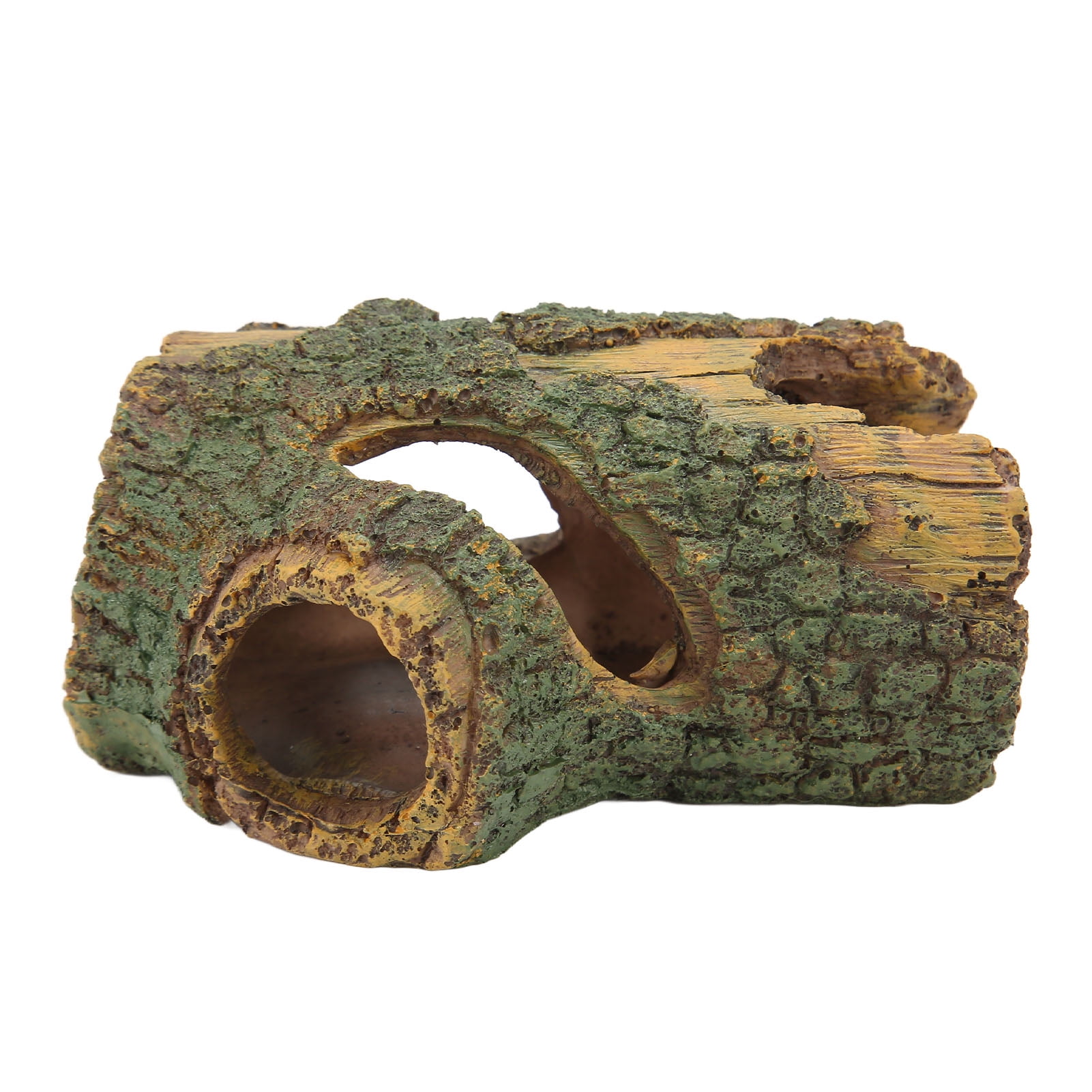 NFTIGB Large Resin Wood Trunk Aquarium Ornament - Artificial Tree Hole Fish Tank Decoration for Aquascaping, Submersible Hideout Cave Decor (8.66 inches / 22 cm)