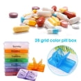 thumbnail image 2 of 7 Packs Extra Large Pill Organizer, Weekly Pill Organizer, 4 Compartments Travel Pill Box Portable Pill Box 7 Day, Weekly Pill Case, Pill Container for Medication, Vitamin, Fish Oil, Supplement J0K8, 2 of 8