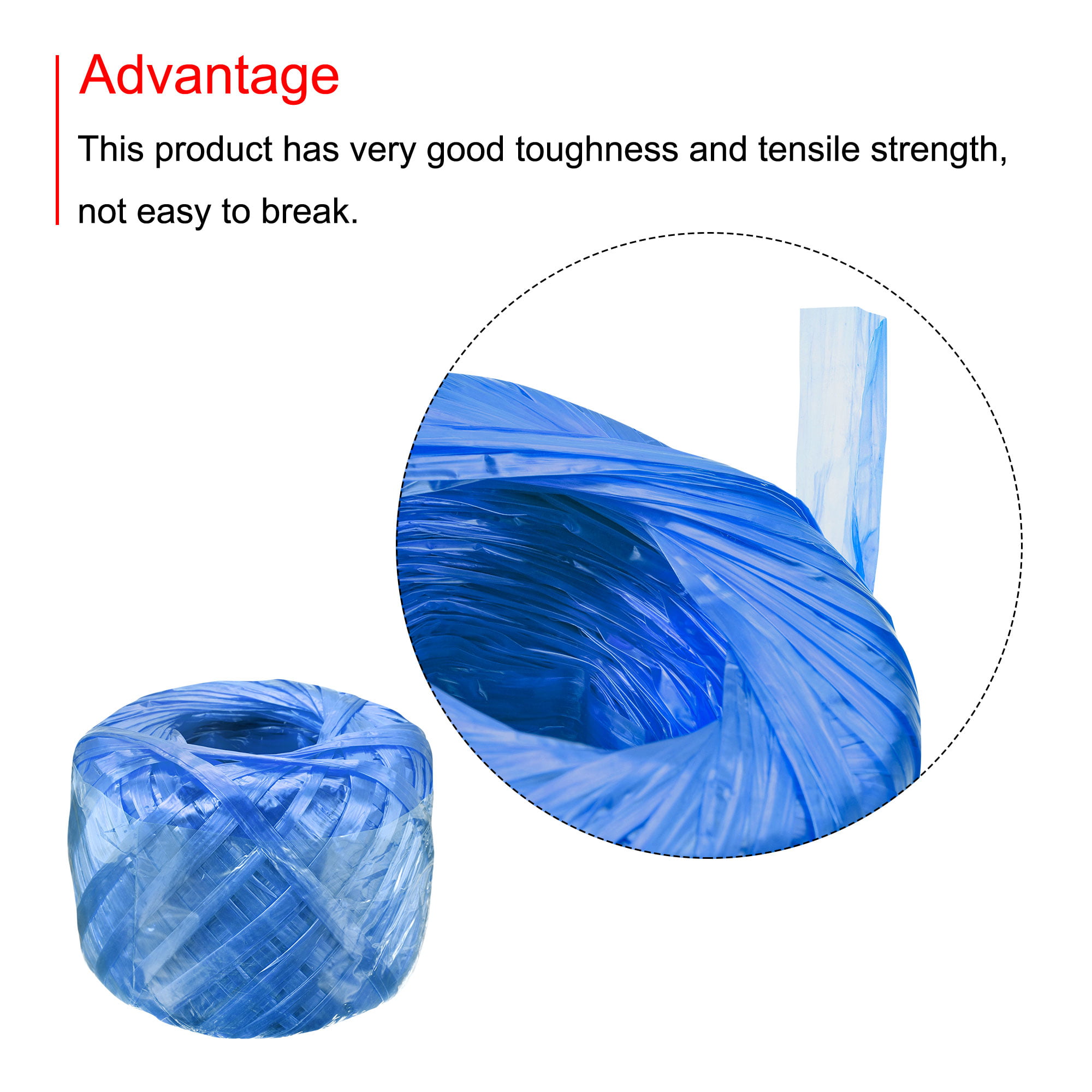 800m Length 2-3cm Width Polyester Nylon Plastic Rope Twine for  Packing,Carrying,Hanging,Gardening,Arts and Crafts, Bundling Parcels and  Wedding