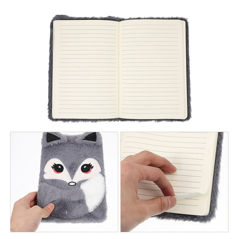 Journal for Girls Fluffy Writing Book Cartoon Plush Cover Note Book Portable Girl Notebook Girl Supply, Size: 26x16x2CM