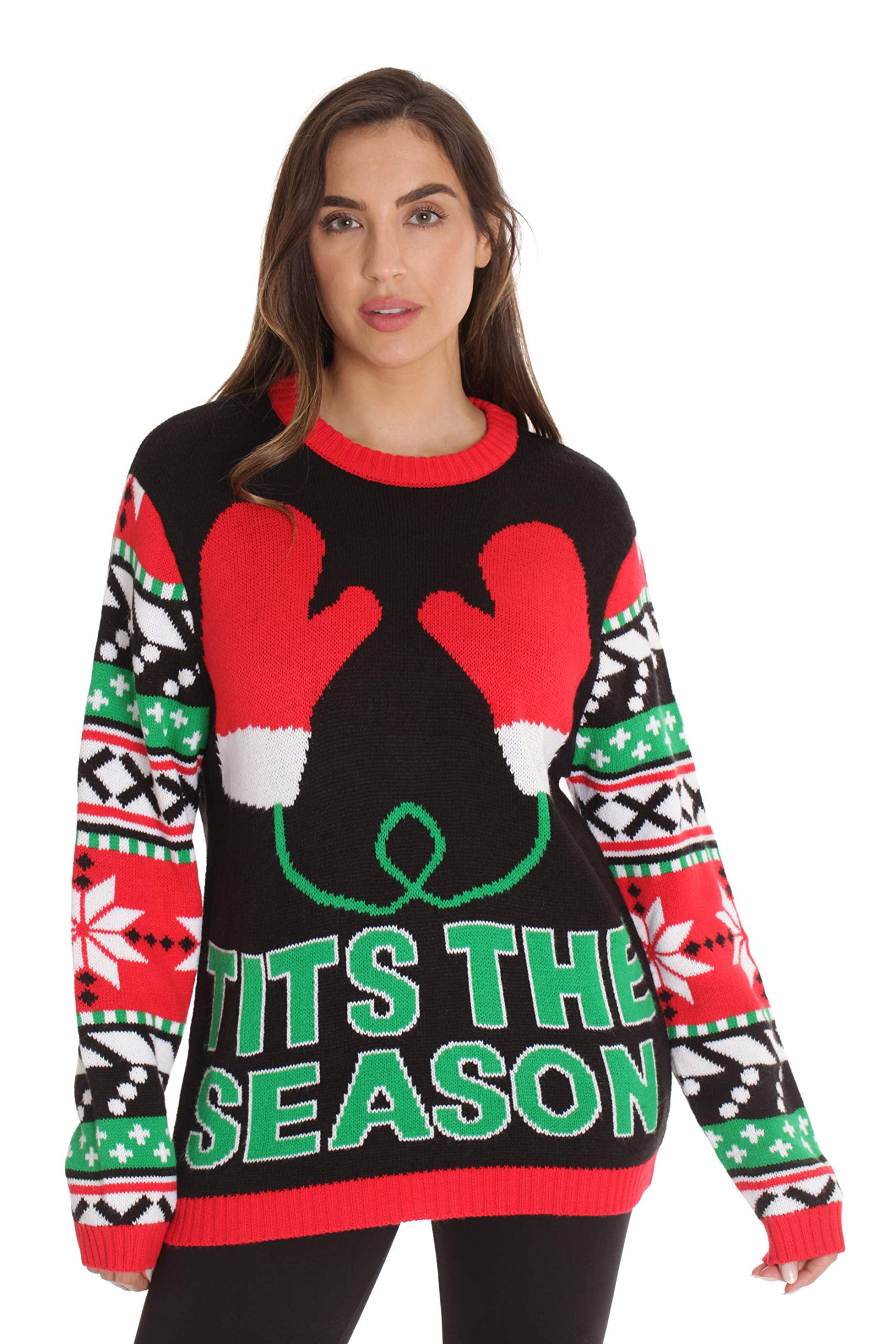 followme Womens Ugly Christmas Sweater - Sweaters for Women (Black -  Season, XX-Large) - Walmart.com