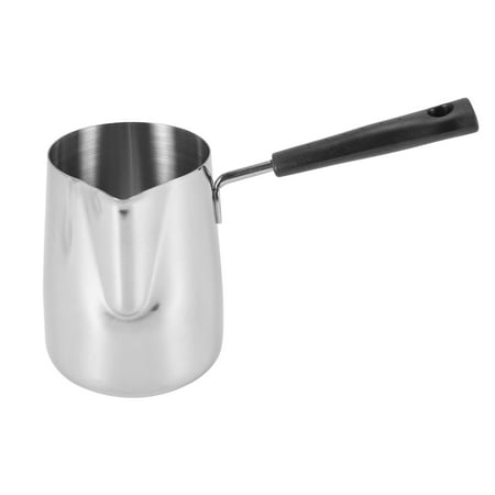 

Stainless Steel Butter and Coffee Warmer Turkish Coffee Pot Mini Butter Melting Pot and Milk Pot with Spout -(600Ml)