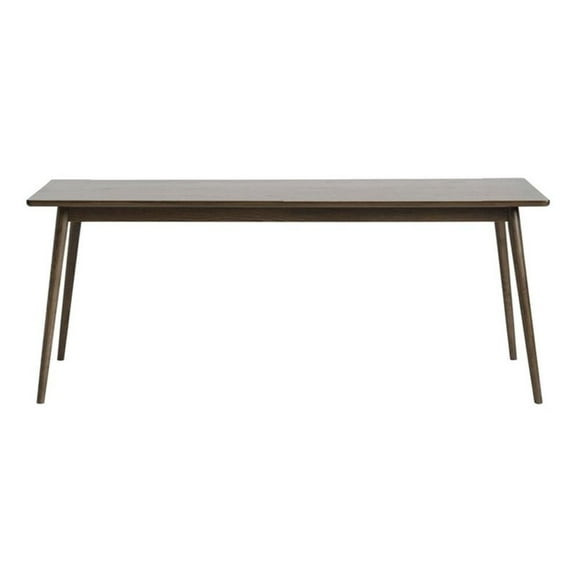 Unique Furniture 74"W Rectangular Engineered Wood Dining Table in Smoked Oak