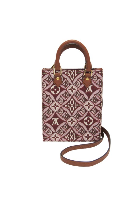 Pre-Owned Louis Vuitton Monogram Jacquard Petite Sac Plat M69846 Women's Handbag,Shoulder Bag...
