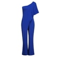 thumbnail image 5 of Giftesty Womens Pants Clearance Women Ladies Solid Cold Shoulder Loose Playsuit Party Jumpsuit Long Trouser, 5 of 9