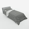 thumbnail image 3 of Ambesonne Abstract Bedding Set 4 Pcs, Lines Squares Lattice Art, Queen, Charcoal Grey Eggshell, 3 of 3