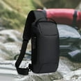 thumbnail image 4 of Bolsa de pecho para hombre Yinane Mochila pequeña impermeable con carga USB negro, 4 of 7