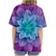 thumbnail image 3 of Blusa de manga corta con estampado de cuello redondo informal para mujer a la moda, Tops de verano OAVQHLG3B Store lin121212, 3 of 3