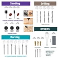 thumbnail image 3 of Kit de accesorios para herramientas rotativas WORKPRO 306PCS para Dremel, 3 of 9