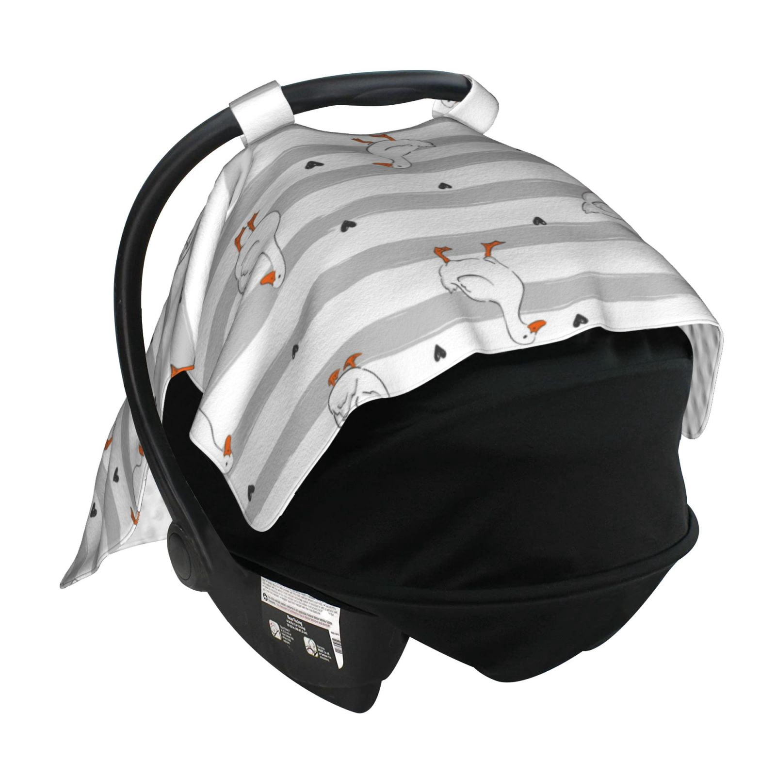 Car Seat Cover Baby - Cute Goose Breathable Infant Car Seat Cover for Baby Carseat, Lightweight Comfort Baby Essentials Must Haves Newborn Stuff for Girl Boy