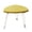 Yellow, variant on Folding Coffee Table, Wooden Triangle Center Sofa Table with Steel Legs, Modern Accent Furniture, for Small Spaces, Living Room and Home Office
